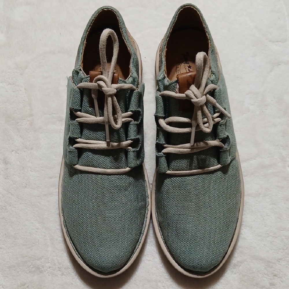 Tony Lama Racey Light Green and Tan Casual Shoes Size 9 Womans - Picture 2 of 8